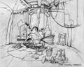 Concept art du Quartier Général Hoodlums.