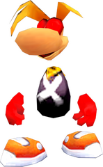 Le Dark Rayman apparaissant en tant que personnage jouable dans les versions Xbox et GameCube de Rayman Arena.