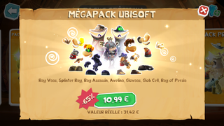Présentation du Mégapack Ubisoft dans la Boutique.