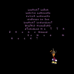 Le personnage habillé comme Rayman dans les crédits de Tonic Trouble.