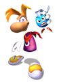 Artwork de Rayman tenant un Antitoon, utilisé pour la jaquette de Rayman Advance.