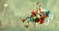 Barbara dans la bande-annonce de Rayman Legends diffusée à la Gamescom de 2012.