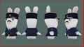 Le premier design des Lapins gendarmes.