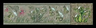 Ces fresques représentent des Grands Minis pratiquer diverses activités. Elles ressemblent aux céramiques grecques et aux peintures murales égyptiennes.