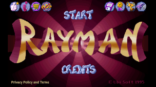 L'écran-titre de Rayman Classic sur Android.