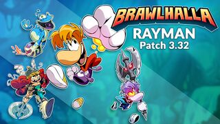 Image annonçant l'arrivée de Globox, Rayman, Raymésis et Barbara dans Brawlhalla.