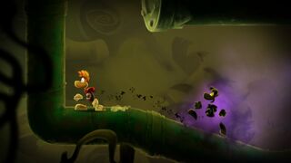 Dark Rayman dans Labo sous l'eau - envahi.