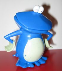 Globox était l'une des six figurines à collectionner dans les restaurants McDonald's en France lors de la sortie de Rayman 2.
