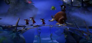 Un Flabard dans la cinématique d'introduction de Rayman 3.