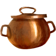 Vue détaillée d'une marmite en métal de Rayman Origins.