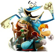 Les quatre principaux héros de Rayman Legends.