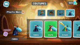 Le Ptizêtre Ninja dans la Galerie des Costumes.