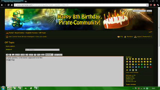 Le forum lors du huitième anniversaire du site.