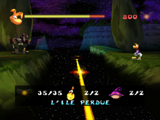 Un hologramme de Sbire Ninja est utilisé pour représenter l'Île Perdue dans la Voie des Portes de la version PlayStation.