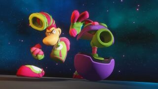 Rayman invoquant une Sentinelle Vortex.
