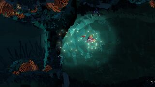 Du krill luciole qui éclaire la zone autour des héros.