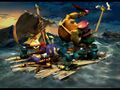 Artwork de Rayman et ses amis basé sur Le Radeau de La Méduse et un précédent concept art.