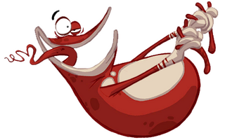 Globox, lorsque sa peau était rouge.