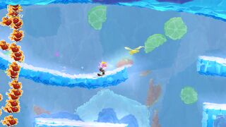Des petits dragons enflammés dans Voyage au centre de l'artère (Retour aux Origines), identiques à ceux de Rayman Origins.