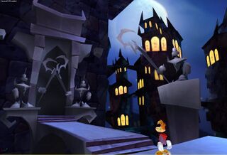 Rayman dans le repaire de Dark Rayman.