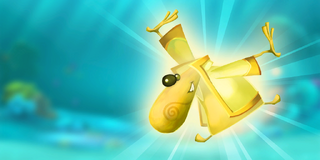 Photo de Ptizêtre en or, visible dans les fichiers de Rayman Adventures.