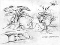 Concept art de la Forêt de Claire-Feuille.