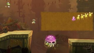 Un crâne rebondissant dont le cerveau a été touché par Murfy dans la version Nintendo Switch.