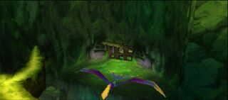 Un oiseau tropical dans la Clairière de la Fée (version PlayStation).