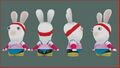 Un Lapin en tenue d'aérobic.