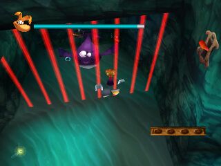 Dans la version PlayStation de Rayman 2, Carmen est piégée derrière une barrière de lasers.