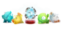 Des Incrediballs apparaissent sur plusieurs images accompagnant des packs payants.