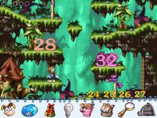 Rayman doit être dirigé vers le nombre qu'il demande.