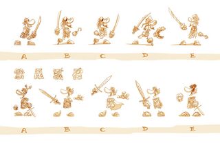 Concept arts de la nouvelle tenue de Rayman dans Rayman Adventures