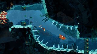 Des poissons volants dans Au cœur de l'abysse.