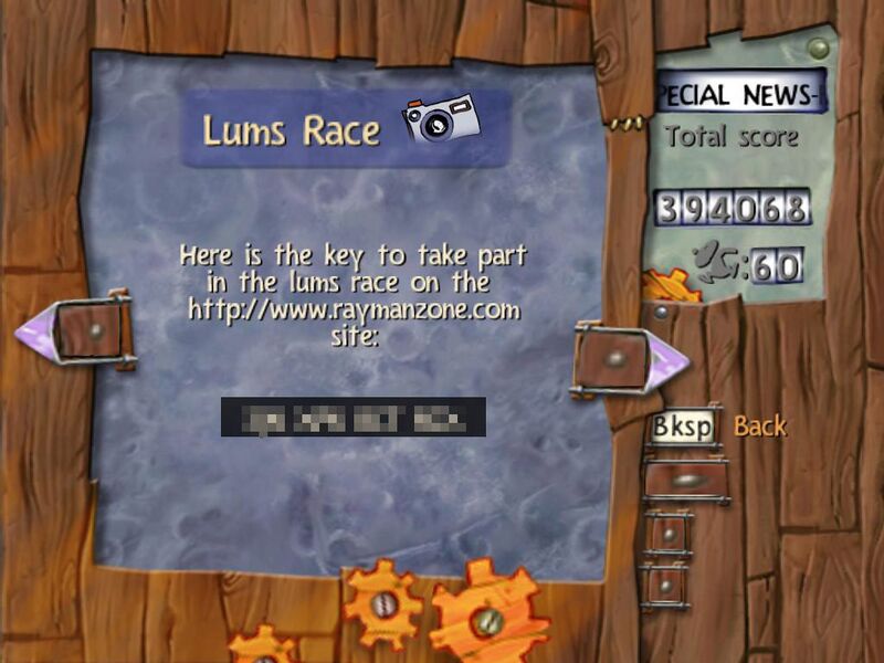 Fichier:Rayman3 LumsRaceMenu.jpg