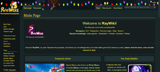 RayWiki lors des vacances de Noël de 2021. Le même thème a été utilisé en 2022 et 2023.