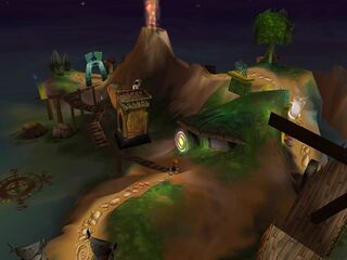 Rayman sur l'Île des Portes.