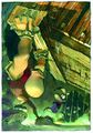 Concept art tiré du rapport N° 20Z représentant Clark aidant Rayman à libérer un groupe de prisonniers.
