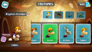 Rayman classique dans la Galerie des Costumes