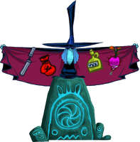 Mr Dark tel qu'il devait apparaitre dans Rayman Origins. Son apparence a été réutilisée pour le Magicien, avec quelques modifications.