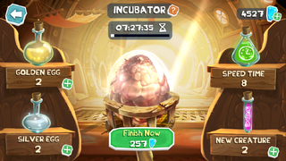 Les élixirs peuvent être utilisés uniquement sur l'Œuf d'Incrediball placé dans l'Incubateur.