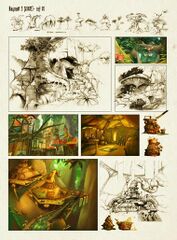 Un autre collage d'images et d'artworks du jeu Rayman 3, réalisé pour le développement de Rayman Origins.