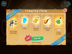 Présentation du Pack de Départ dans la Boutique.