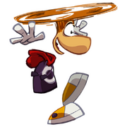 L'hélicoptère dans Rayman Origins.