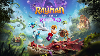 Le principal artwork représentant Rayman Legends Retold. Il fait partie des éléments ayant fuité, parfois déformé par une intelligence artificielle.