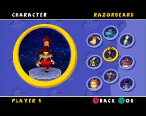 La troisième skin de Barbe-Tranchante dans Rayman Arena.