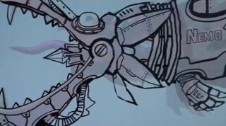 Concept art du Dragon mécanique.