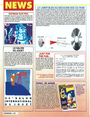 Article du numéro 39 du magazine Console Plus datant de janvier 1995, qui annonçait une sortie commune des versions Jaguar et PlayStation de Rayman en France et au Japon en février 1995.