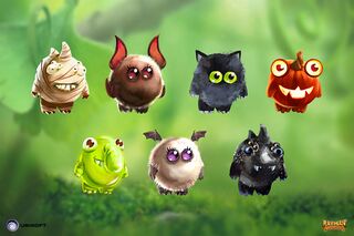 Concept arts de Kévin-Mark-Bonein représentant les Incrediballs imaginées pour l'évènement d'Halloween.