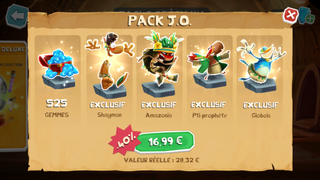 Présentation du Pack J.O. dans la Boutique.